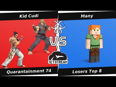 Quarantainment 74 Losers Top 8 - Kid Cudi (Kazuya, Ken) Vs Many (Steve) - SSBU