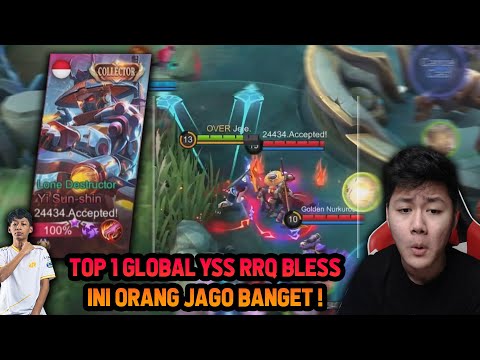 RANKED KETEMU TOP 1 GLOBAL YSS RRQ BLESS ! FARMING GILA LEVEL 15 MENIT 7 - Mobile Legends