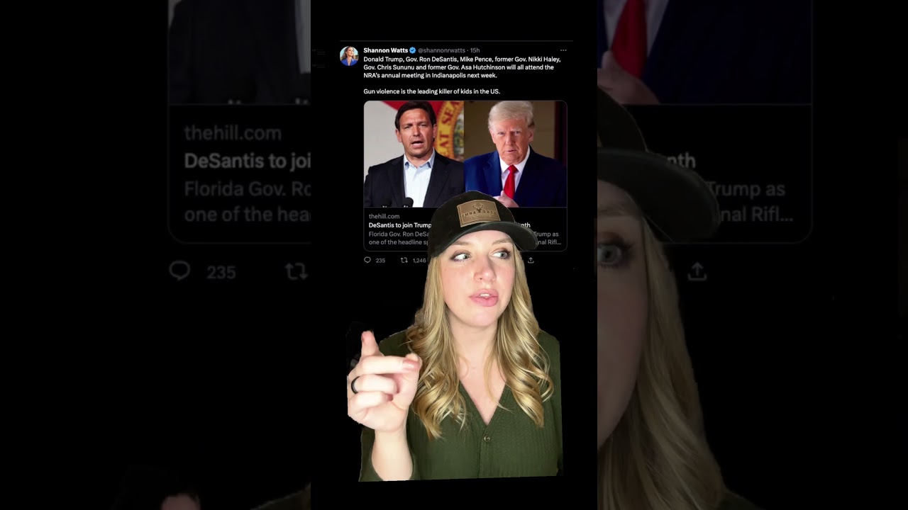 DeSantis and Trump at NRA AM… Not everyone is happy… #shortsvideo #shorts