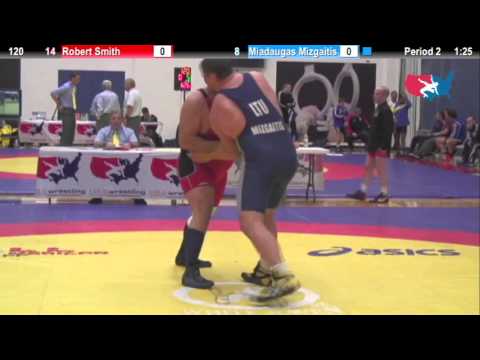 Dual #13   120 KG   Robert Smith USA #1 vs  Miadaugas Mizgaitis LTU