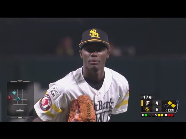 【8回表】ホークス・モイネロ 久しぶりの登板でピンチを無失点に切り抜ける!! 2019/8/10 H-F