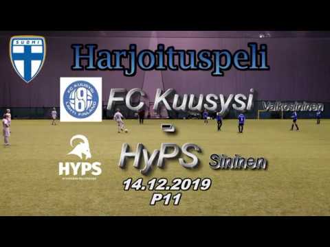 Harjoituspeli P11 FC Kuusysi Valkosininen – HyPS Sininen haaste 14.12.2019