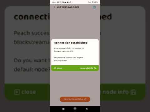 Cómo conectarse a su propio nodo en la aplicación Peach