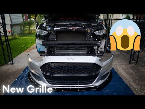 Ford Fusion bumper removal & Grille install
