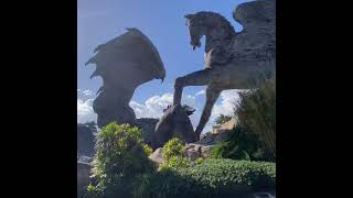 PEGASUS SLAYS DRAGON 🐲 | #viral #crazy #status #statue #pegasus #risky