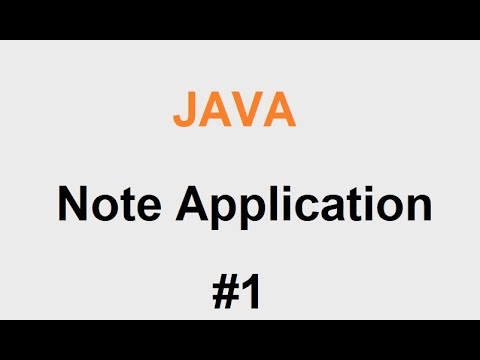 Java Note Application Part 1