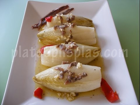 Endivias con anchoas