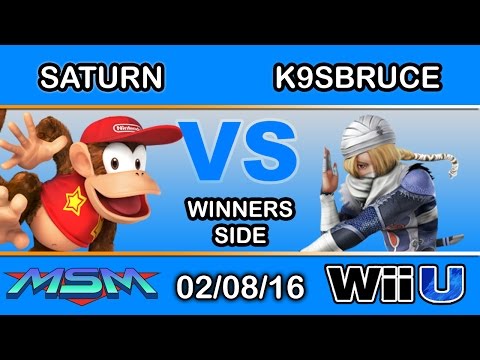 MSM 36 - Saturn (Diddy Kong) Vs. K9sBruce (Sheik) Winners Side - Smash Wii U