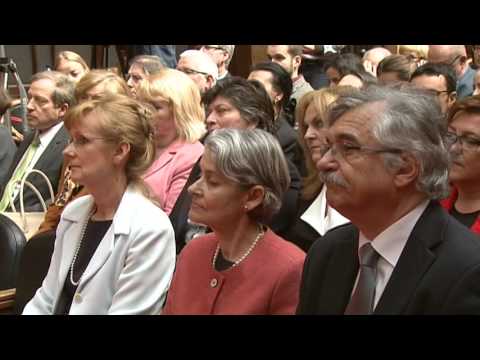 Generálna riaditeľka UNESCO Irina Bokova na Univerzite Komenského