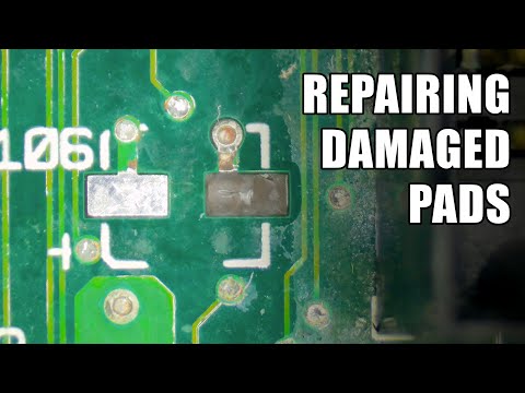 Repairing damaged or lifted pads on a circuit board