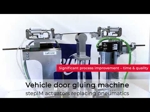 stepIM integrated stepper motors for a door gluing application by FRIMO