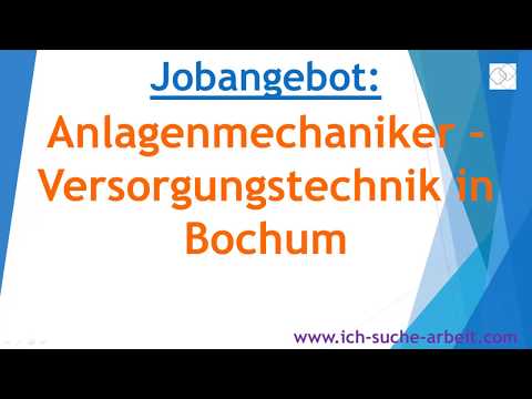 Jobangebot Anlagenmechaniker - Versorgungstechnik in Bochum