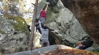 Video thumbnail of Rêve de Pierre, 7a. Fontainebleau