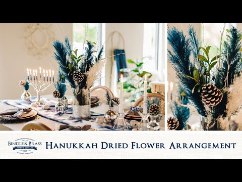 Easy Hanukkah Dried Flower Arrangement to Last All Eight Nights