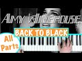 How to play BACK TO BLACK - Amy Winehouse Piano Tutorial Chords Accompaniment