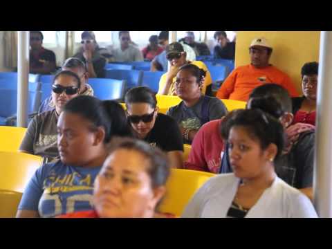 Samoa Upolu Embarquement ferry pour l'île de Savai'i / Samoa Upolu Boarding ferry to Savai'i