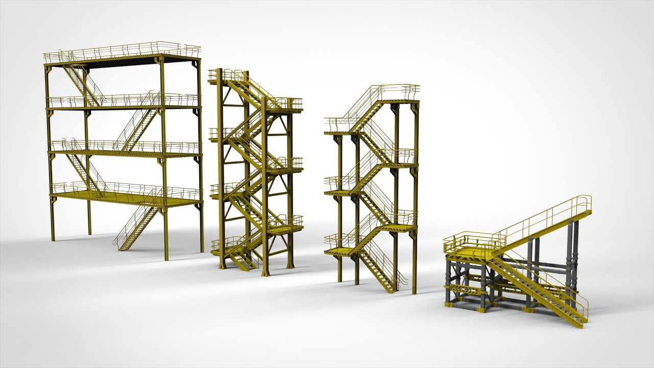 Schody science-fiction 1 Model 3D