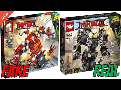 ALL LEGO Ninjago Movie FAKE Sets vs REAL Sets! (2017-2018)