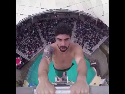 World record-  jumping  from the highest diving board