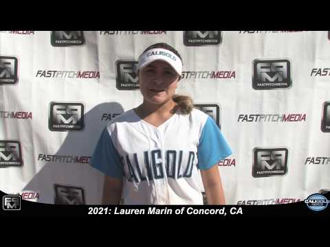 2021 Lauren Marin Pitcher Softball Skills Video - Cali Gold