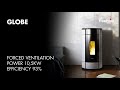 Globe Airtight pelletkachel 10,5W mokka | video 1