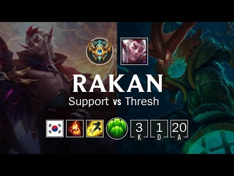 Rakan Support vs Thresh - KR Challenger Patch 8.22