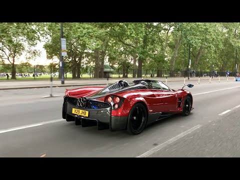 Pagani Huayra Roadster rolling through London