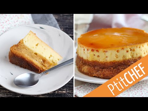 GÂTEAU FLAN VANILLE : 1 préparation = 2 textures → Dessert hyper facile !