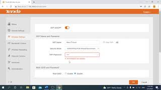 Change Wi-Fi Password - Tenda Router N300 F3
