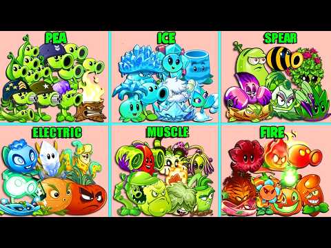Pvz 2 Battlez - Random 6 Team Plants Normal Attack Vs All Zombies - Who Will Win?