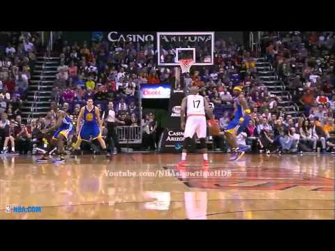 PJ Tucker's Four point Play   Warriors vs Suns   February 8, 2014   NBA 2013 2014 Season