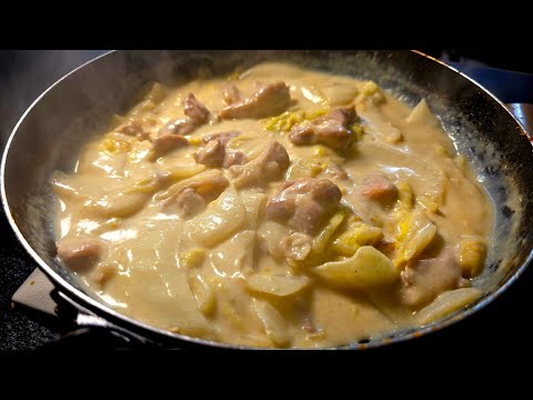 Creamy Braised Chinese Cabbage (Hakusai no Cream Ni)