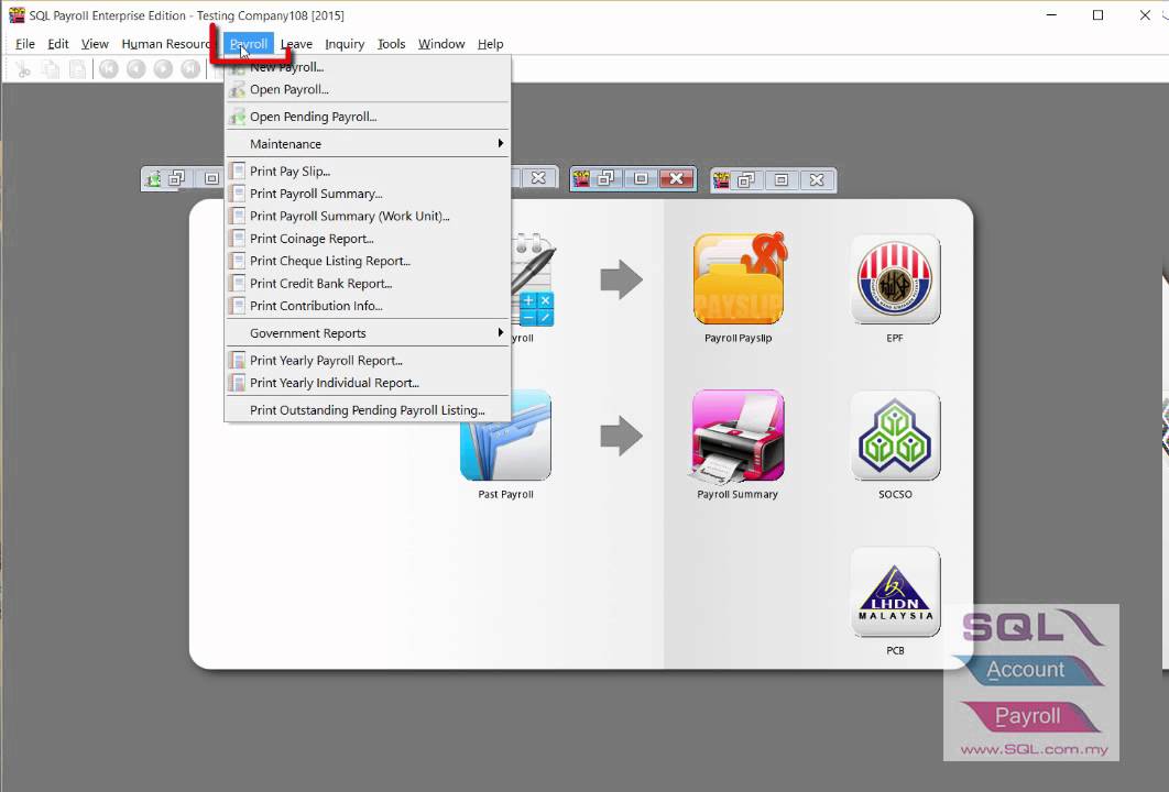 SQL Payroll_02How To Process Advance Paid