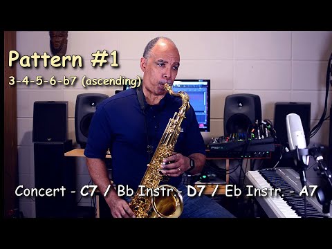 Practicing Basic Dominant 7th Chords/Scales for Jazz/Blues Improv (by Don Braden) - Part 3