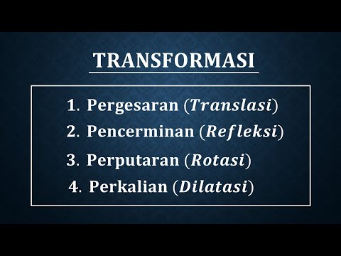 TRANFORMASI Pergeseran(Translasi), Pencerminan(Refleksi), Perputaran(Rotasi) dan Perkalian(Dilatasi)