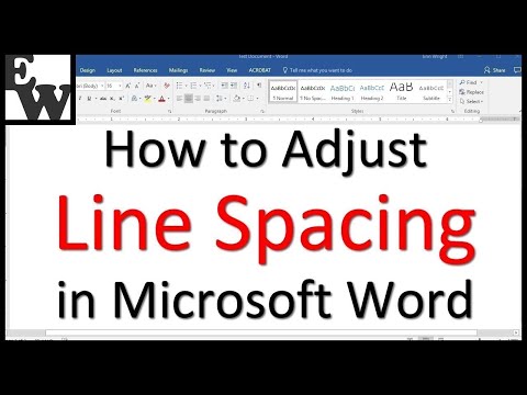 How to Adjust Line Spacing in Microsoft Word Video