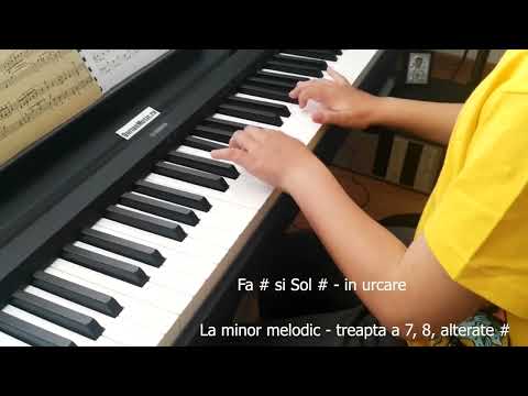 Dorian Music Gama  La minor   natural, armonic, melodic #Tutoriale Orga 1