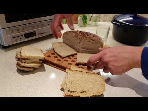 lifehack: How to slice or cut sourdough boule / round bread loaf more efficiently - Herringbone!