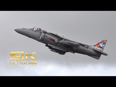 (4K) Harrier II EAV 8B+ from the Spanish NAVY flying Display at RAF Fairford RIAT 2023 AirShow