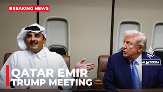Qatar’s emir, PM meet Trump as US Air Force One stop to refuel