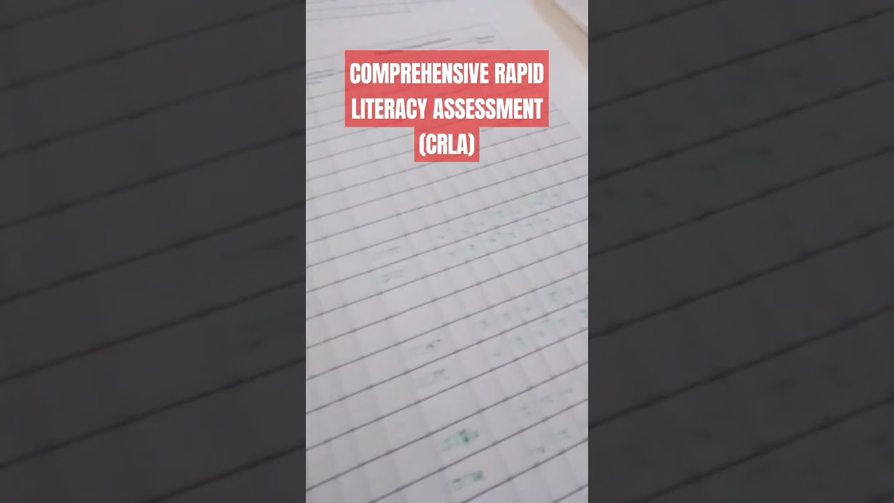 COMPREHENSIVE RAPID LITERACY ASSESSMENT I CRLA I #fyp #foryoupage