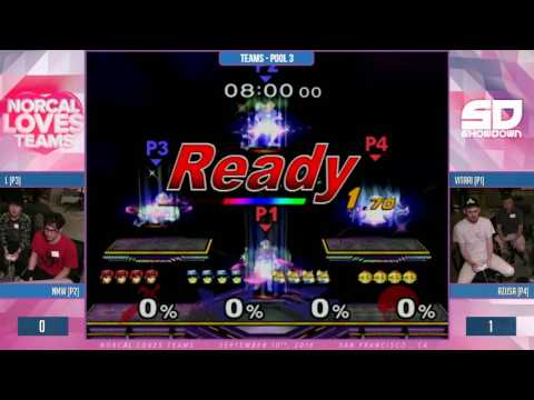 NorCal Loves Teams - Teams Pool 3: L & NMW (Fox & C. Falcon) vs Vitari & Azusa (Marth & Peach)