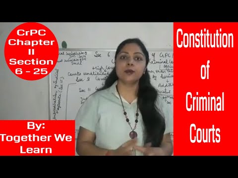 Constitution and Hierarchy of Criminal Courts in India || Section 6 - 25 || Chapter II || CrPC Video