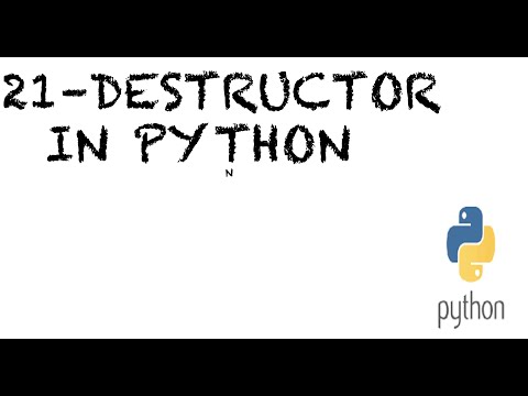 Python Oop57 Constructor 4 __del__ Function Destructor