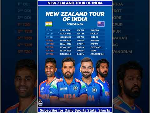 India vs New Zealand 2026 | Full Tour Schedule Revealed! 🔥🇮🇳🏏 #cricket #nzcricket #shortsfeed