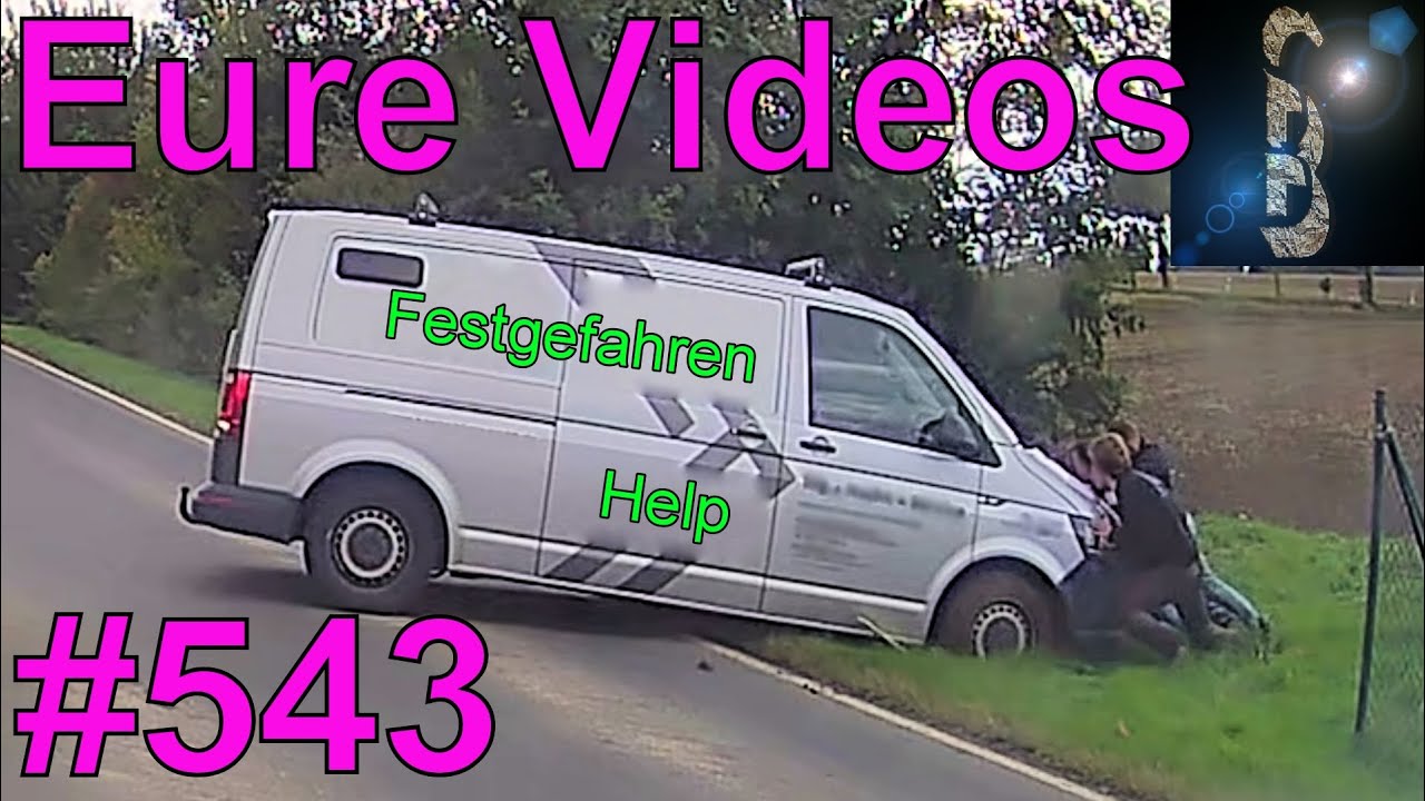 Eure Videos #543 - Dashcam - Kurven schneiden-Schadenfreude-Warnbaken umfahren-Festfahren-Gestreift
