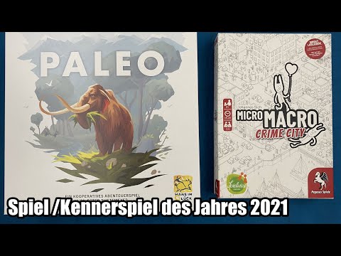 Spiel des Jahres 2021(Micro Macro) und Kennerspiel des Jahres 2021 (Paleo)