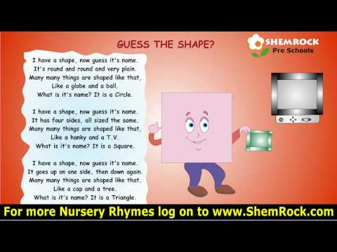 Nursery Rhymes Guess the Shape Songs with lyrics