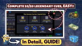 How to open 20/20 legendary cues in 8 ball pool - Full Detail | LATEST 2024