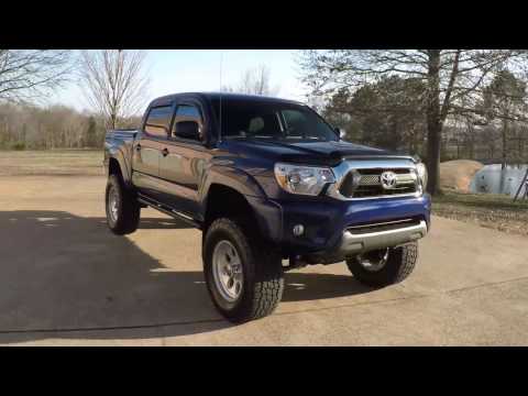 HD VIDEO 2014 TOYOTA TACOMA TRD DOUBLE CAB 4X4 LIFTED FOR SALE INFO WWW SUNSETMOTORS CM